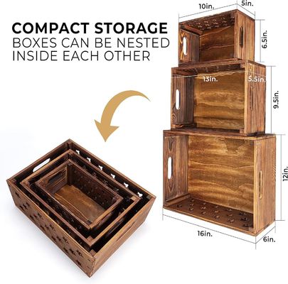 Cassa di legno per il deposito di libri Logo personalizzato Accettabile Decorativo Nido Casse di legno