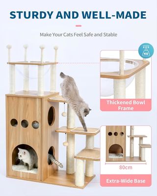 OEM ODM accettabile robusto castello di Frisco torre dell'albero del gatto moderno 51 extra alto condominio gatto