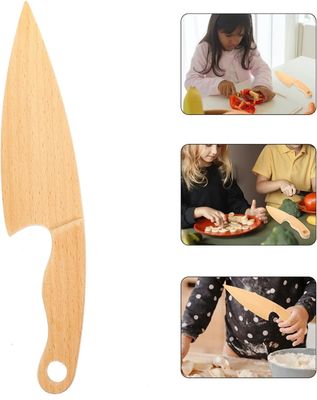 Logo personalizzato Coltelli di legno per giocare a fare finta Cibo Giocattoli Strumenti di apprendimento Dimensioni personalizzate