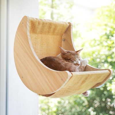 ISO9001 2008 Certificato FSCI BSCI Cat Hammock Mensole da letto montate con forti ventose