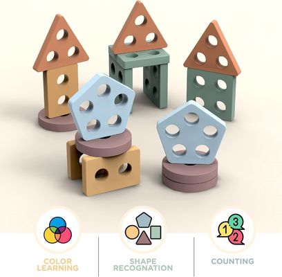 Home Arredamento Sortitore a forma di legno e imballaggio a colori Perfetto regalo per bambini in età prescolare