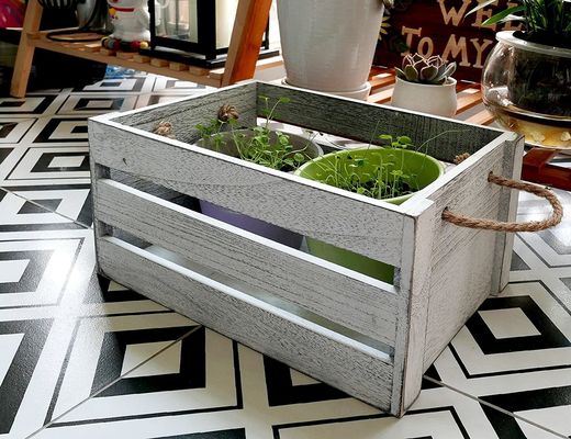 Decorazione della casa Caste in legno con manico in grigio marrone o colore personalizzato