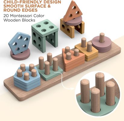 Home Arredamento Sortitore a forma di legno e imballaggio a colori Perfetto regalo per bambini in età prescolare