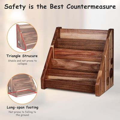 Progettazione funzionale ripiano Montessori scavato libreria in legno per la classe dei bambini