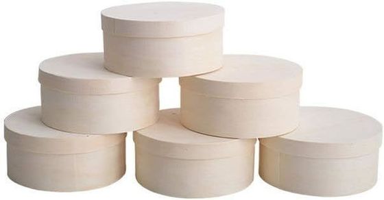 Scatola rotonda per la vaschetta per la torta per hamburger Logo personalizzato Accettabile Contenitore in legno compostabile