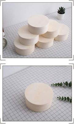 Scatola rotonda per la vaschetta per la torta per hamburger Logo personalizzato Accettabile Contenitore in legno compostabile