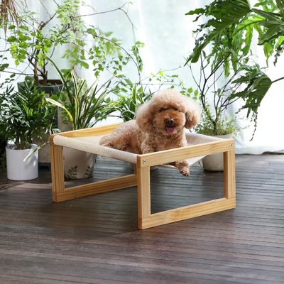 Imballaggio postale Y Amaca per gatti in legno 21 x 16,5 pollici Mobili per animali domestici elevati Colore in legno