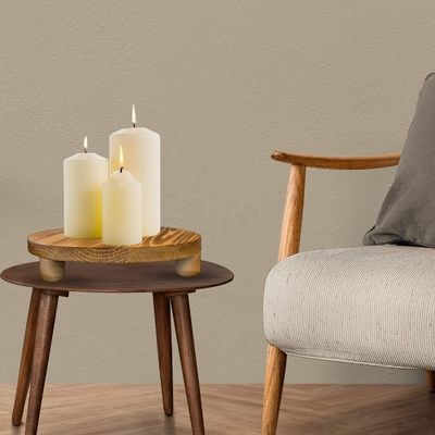 Scatola di legno semplice 2 pacchetti di legno Riser pianta sgabello display Rack rotondo vaso pianta di fiori piedistallo Retro