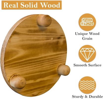 Scatola di legno semplice 2 pacchetti di legno Riser pianta sgabello display Rack rotondo vaso pianta di fiori piedistallo Retro