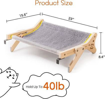 ISO9001 2008 FSCI BSCI Certificato Legno Perch finestra gatto tiene fino a 40 libbre 2 in 1