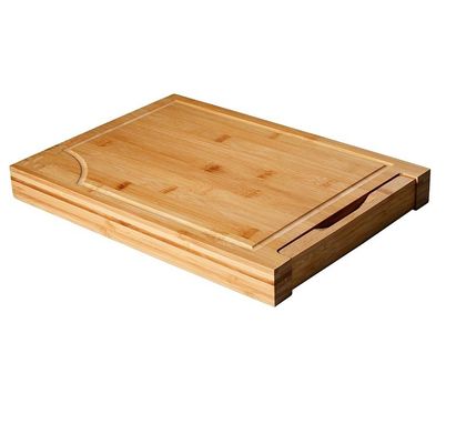 Tavola di taglio di bambù professionale con blocchi di taglio a scala e quadrati
