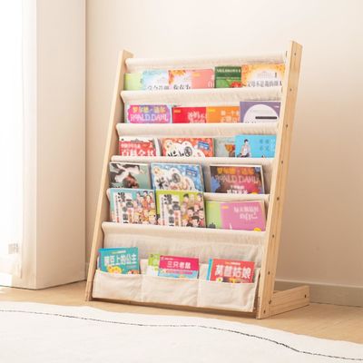 6 Livello di libri per bambini per la stanza da letto Mensola di prodotti in legno Mensola di archiviazione di libri Display