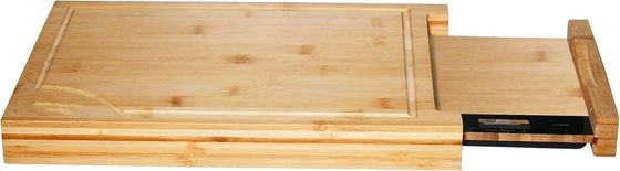 Tavola di taglio di bambù professionale con blocchi di taglio a scala e quadrati