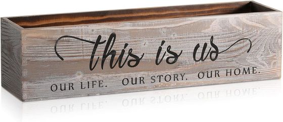 Scatola di piante di legno rettangolare per piante centrali rustiche Logo personalizzato accettabile