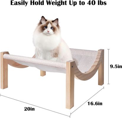 Amaca per gatti in legno elevato per ambienti interni ed esterni