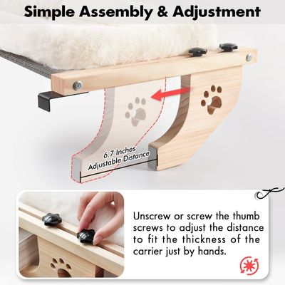 Dimensione personalizzata facile da regolare Sill finestra legno letto gatto finestra Amaca per soggiorno