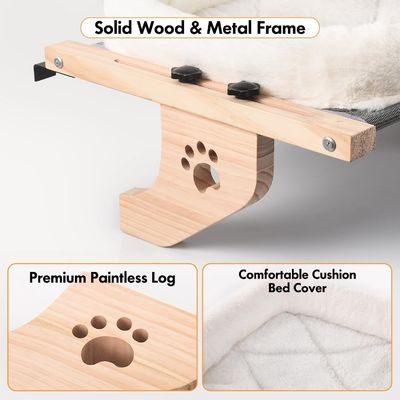 Dimensione personalizzata facile da regolare Sill finestra legno letto gatto finestra Amaca per soggiorno