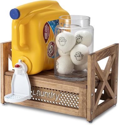 Organizzatore di biancheria in legno Sosta durevole per addolcitori di detersivi migliora il fascino della casa di campagna