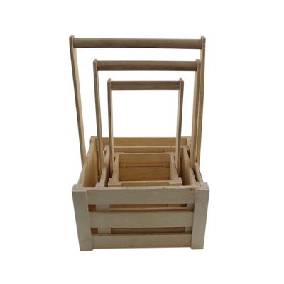 Cestini di stoccaggio in legno per organizzazione portatile di frutta
