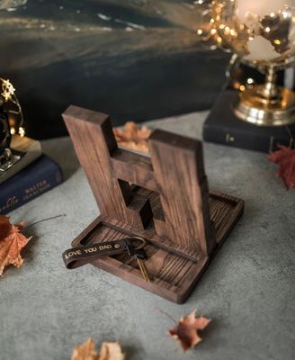 Telefono in legno per regali personalizzati per l'anniversario in stile rustico