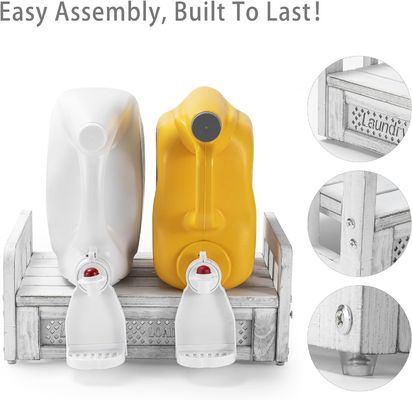 Trasforma la lavanderia con questo porta detersivi in legno e uno scaffale