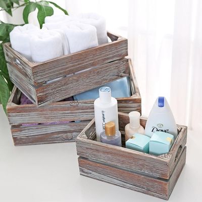 Europa Caratteristica regionale Home Deco Incompleto Casse di legno di pino massello 3-Pack per vino