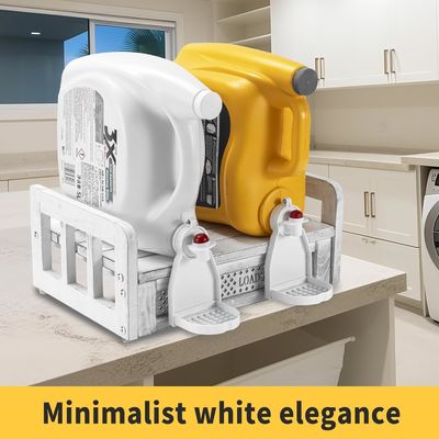 Trasforma la lavanderia con questo porta detersivi in legno e uno scaffale