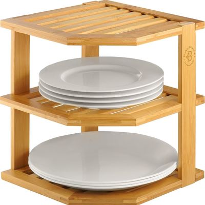 Organizzatore di scaffali in legno da cucina per scaffali da armadio