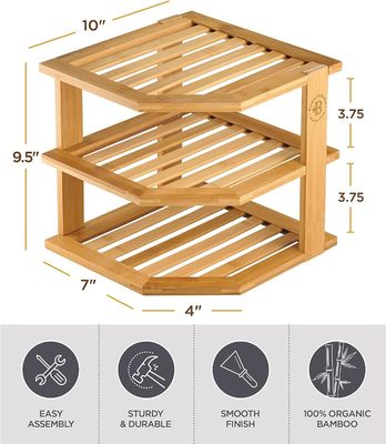 Organizzatore di scaffali in legno da cucina per scaffali da armadio