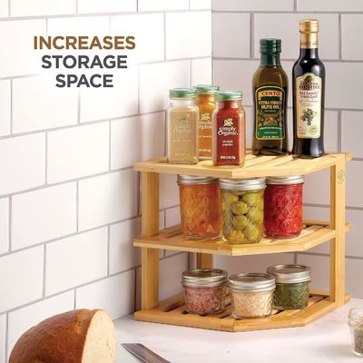 Organizzatore di scaffali in legno da cucina per scaffali da armadio