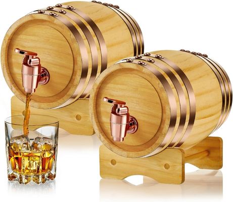 Dispensatore di cocktail in botti di whisky per liquori e alcolici d'epoca