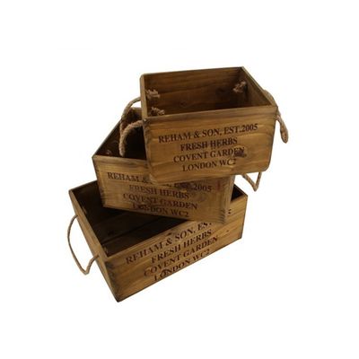 Customizabile 30*24,5*15 cm Scatola in legno di pino vintage non finito con incisione laser