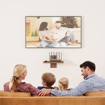 Scaffale TV galleggiante di forma personalizzata per lettori DVD Cable Box Router Console da gioco