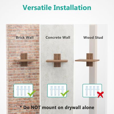 Scaffale TV galleggiante di forma personalizzata per lettori DVD Cable Box Router Console da gioco