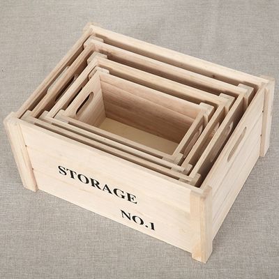 Casse da nidificazione di asciugamani di legno Rustiche Caste di legno di pino piccolo per esposizione domestica rustica