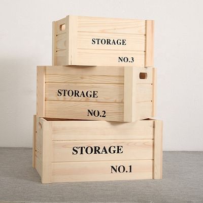 Casse da nidificazione di asciugamani di legno Rustiche Caste di legno di pino piccolo per esposizione domestica rustica