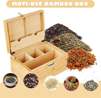 Scatola di legno semplice con vassoio rimovibile e serratura combinata