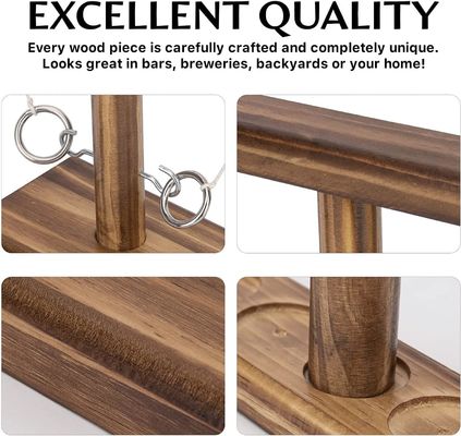Gioco di lancio di anelli di legno massello con gancio popolare personalizzato per l'esperienza di apprendimento del bar