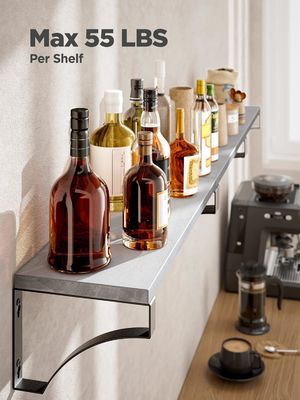 Ripiani galleggianti in legno rustico per la casa di campagna Set di 3 per il ripostiglio in sala da pranzo fino a 55 libbre