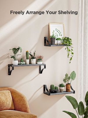 Ripiani galleggianti in legno rustico per la casa di campagna Set di 3 per il ripostiglio in sala da pranzo fino a 55 libbre