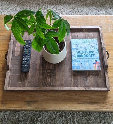 Tavolo di servizio in legno inciso su misura Stile rustico per il display del tavolo da caffè e il portatavoli