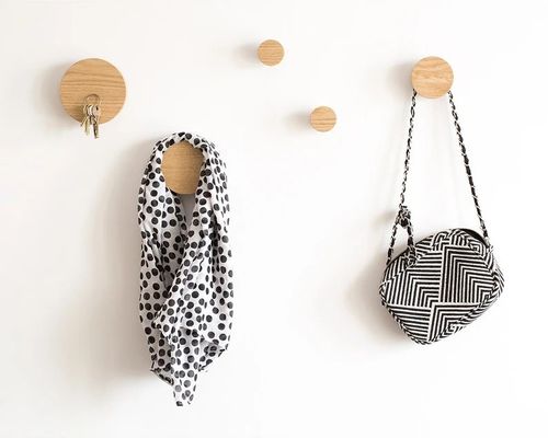 Tenitore chiave magnetico in legno per il muro Oak Hook