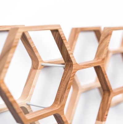 Home Arredamento In legno montato a parete con nido di miele Portante di carta igienica con deposito di tessuti