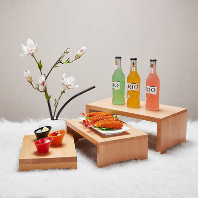 Accettato OEM ODM 25x39cm Oak Wood Biscuit Cake Dessert Stand per l'ora del tè pomeridiano