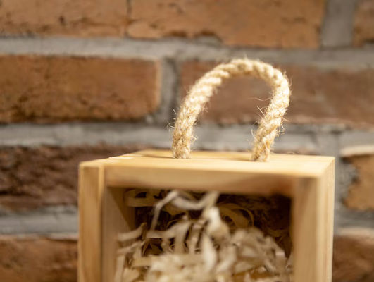 Scatola di vino di legno rettangolare con stampa personalizzata anniversario di matrimonio