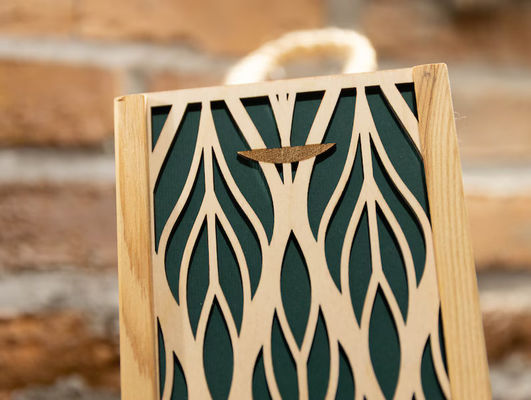 Scatola di vino di legno rettangolare con stampa personalizzata anniversario di matrimonio