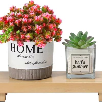 24x13x22cm Pino Legno Riser Ottimo per la decorazione domestica e piccole piante Stands Rustici vassoi in legno