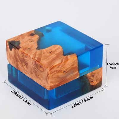 Single Slot Piccola scatola di anello in legno fatta a mano per ordini personalizzati Elegante imballaggio gioielli vintage