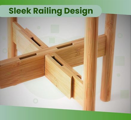 Stand per piante in legno di bambù regolabile Ideale per vasi da 8 10 e 12 pollici e vasi da fiori