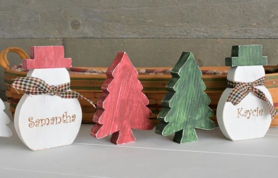 Logo personalizzato su richiesta Albero di Natale in legno rustico Decorazione da tavolo Albero primitivo